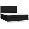 vidaXL Box spring postel s matrac&iacute; čern&aacute; 180x200 cm textil