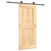 vidaXL Posuvn&eacute; dveře Přirozen&aacute; a čern&aacute; 90 x 210 cm