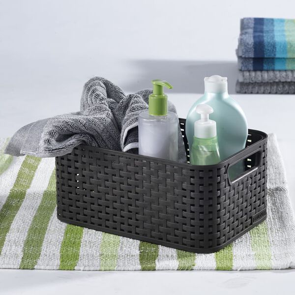 Curver &Uacute;ložn&eacute; boxy Style s v&iacute;kem 3 ks velikost S 6 l antracitov&eacute;