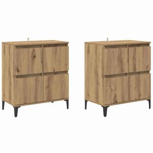 vidaXL Konzole 2 pcs Artisanov&yacute; dub 60 x 35 x 70 cm kompozitn&iacute; dřevo