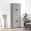 vidaXL Skř&iacute;ň highboard &scaron;ed&aacute; sonoma 69,5 x 34 x 180 cm kompozitn&iacute; dřevo