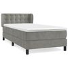 vidaXL Box spring postel s matrac&iacute; světle &scaron;ed&aacute; 80 x 200 cm samet