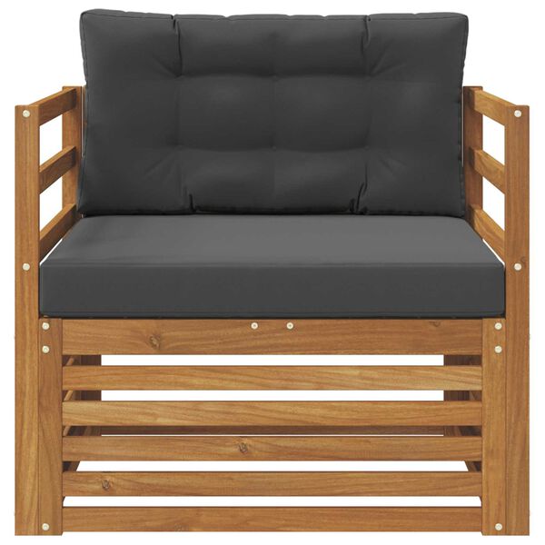 vidaXL Venkovn&iacute; pohovkov&aacute; souprava Masivn&iacute; ak&aacute;ciov&eacute; dřevo a polyester