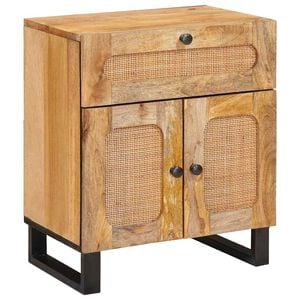 vidaXL Nočn&iacute; skř&iacute;ňka Př&iacute;rodn&iacute; 50 x 33 x 60 cm Masivn&iacute; mangov&eacute; dřevo