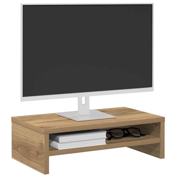 vidaXL Stojan na monitor dub artisan 42x24x13 cm kompozitní dřevo