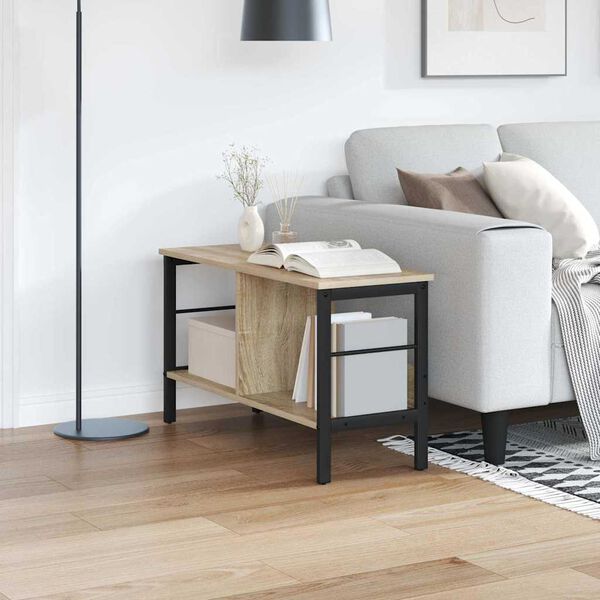 vidaXL Knihovna Sonoma dub 82 x 32 x 47 cm kompozitn&iacute; dřevo