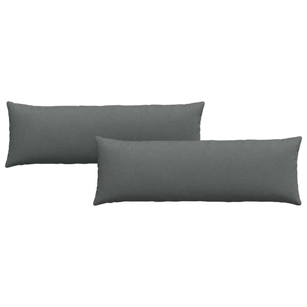vidaXL Pohovkové polštáře 2 pcs Tmavě šedá 120 x 40 cm textil