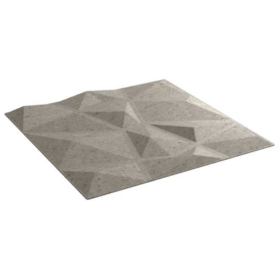 vidaXL Nástěnné panely 24 ks betonově šedé 50 x 50 cm XPS 6 m² diamant