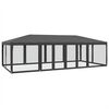vidaXL Party stan s 12 s&iacute;ťovan&yacute;mi bočnicemi antracitov&yacute; 8 x 4 m HDPE