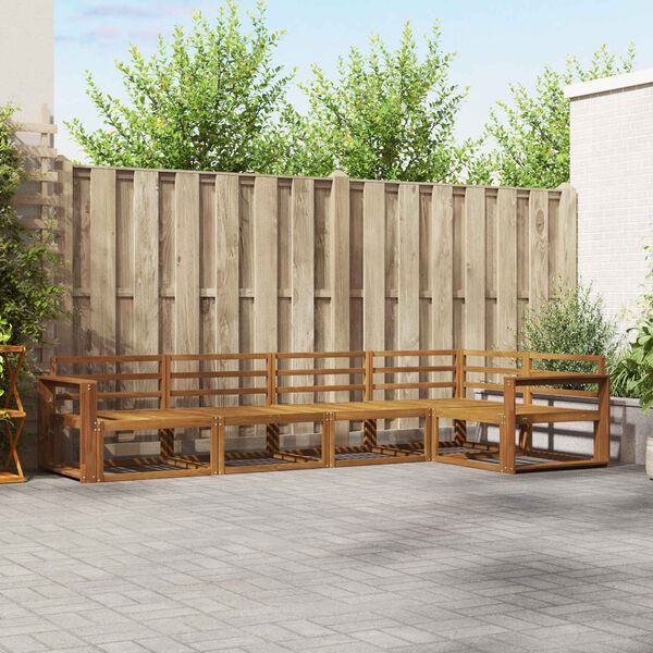 vidaXL Venkovn&iacute; pohovkov&aacute; souprava 5 pcs Př&iacute;rodn&iacute;