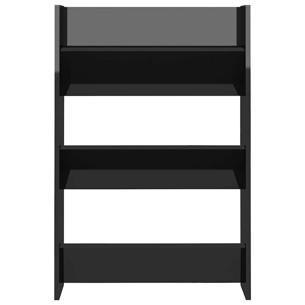 vidaXL N&aacute;stěnn&yacute; botn&iacute;k čern&yacute; vysok&yacute; lesk 60x18x90 cm kompozitn&iacute; dřevo