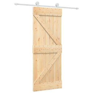 vidaXL Posuvn&eacute; dveře 80 x 210 cm Masivn&iacute; borovicov&eacute; dřevo