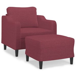 vidaXL Křeslo s podnožkou v&iacute;nov&eacute; 60 cm textil
