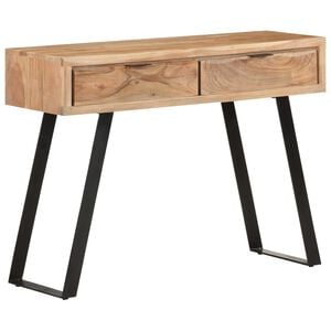 vidaXL Konzolov&yacute; stolek 100x35x76 cm masivn&iacute; ak&aacute;cie s živ&yacute;mi hranami