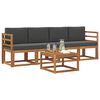 vidaXL Venkovn&iacute; pohovkov&aacute; souprava 5 pcs Přirozen&aacute; a Anthracitov&aacute;