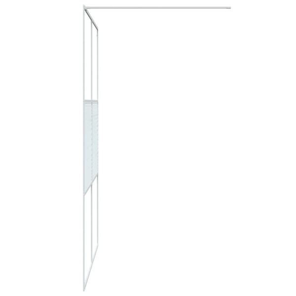 vidaXL Sprchov&aacute; z&aacute;stěna walk-in b&iacute;l&aacute; 140 x 195 cm čir&eacute; ESG sklo