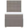 vidaXL Box spring postel s matrac&iacute; taupe 100 x 200 cm textil