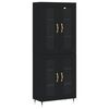 vidaXL Skř&iacute;ň highboard čern&aacute; 69,5 x 34 x 180 cm kompozitn&iacute; dřevo