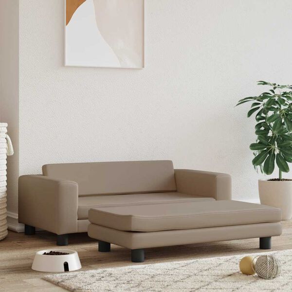 vida Pelíšek pro psa a prodlužovací díl cappuccino 100x50x30cm koženka