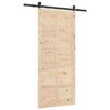 vidaXL Posuvné dveře Hnědá 80 x 208 cm Masivní borové dřevo