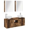 vidaXL Sada koupelnov&yacute;ch skř&iacute;něk 5 pcs Star&eacute; dřevo 53 x 15,5 x 70 cm