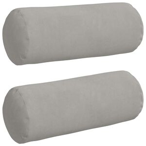 vidaXL Pol&scaron;t&aacute;ře 2 pcs Světle &scaron;ed&aacute; &Oslash; 15 x 40 cm Mikrovl&aacute;kno