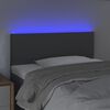 vidaXL Čelo postele s LED tmavě &scaron;ed&eacute; 80 x 5 x 78/88 cm textil