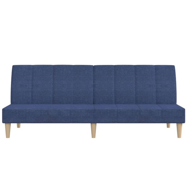 vidaXL 2m&iacute;stn&aacute; rozkl&aacute;dac&iacute; pohovka modr&aacute; textil