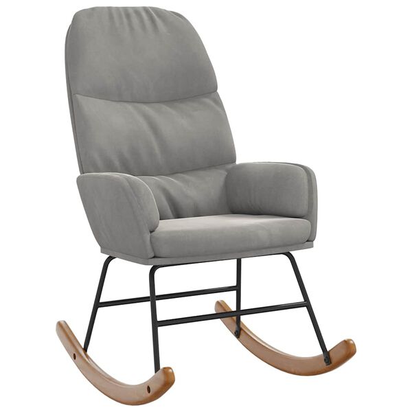 vidaXL Houpac&iacute; křeslo světle &scaron;ed&eacute; samet