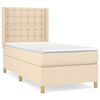 vidaXL Box spring postel s matrac&iacute; kr&eacute;mov&aacute; 90x190 cm textil