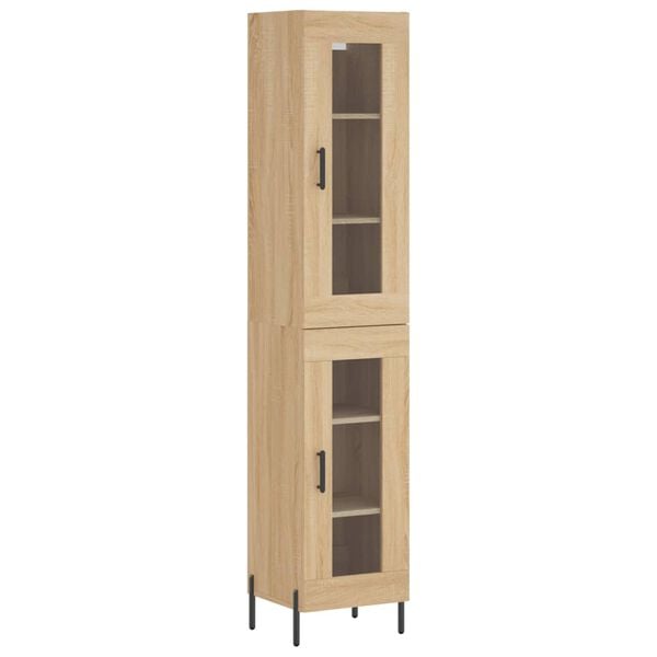 vidaXL Skř&iacute;ň highboard dub sonoma 34,5 x 34 x 180 cm kompozitn&iacute; dřevo