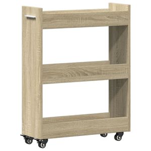 vidaXL Skř&iacute;ňka na kolečk&aacute;ch dub sonoma 60x22x79 cm kompozitn&iacute; dřevo
