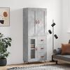 vidaXL Skř&iacute;ň highboard betonově &scaron;ed&aacute; 69,5x34x180 cm kompozitn&iacute; dřevo