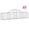 vidaXL Klenut&eacute; gabionov&eacute; ko&scaron;e 7 ks 200x30x40/60 cm pozinkovan&eacute; železo