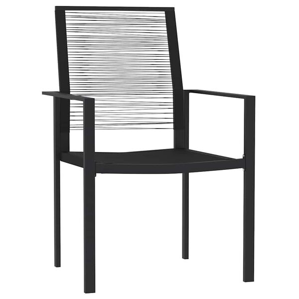 vidaXL 3d&iacute;ln&yacute; zahradn&iacute; j&iacute;deln&iacute; set čern&yacute;