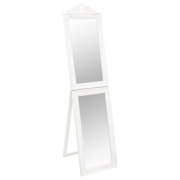 vidaXL Volně stoj&iacute;c&iacute; zrcadlo b&iacute;l&eacute; 50 x 200 cm