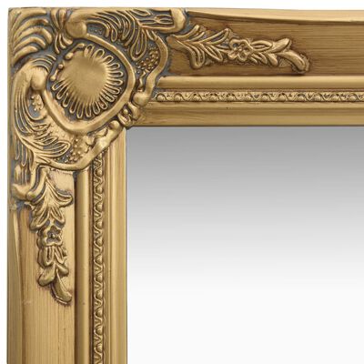 vidaXL Nástěnné zrcadlo barokní styl 40 x 40 cm zlaté