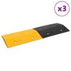 vidaXL Zpomalovac&iacute; prahy 3 ks žlut&eacute; a čern&eacute; 97 x 32,5 x 4 cm pryž