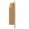vidaXL Zrcadlov&aacute; skř&iacute;ňka s LED dub artisan 90x12x45cm kompozitn&iacute; dřevo