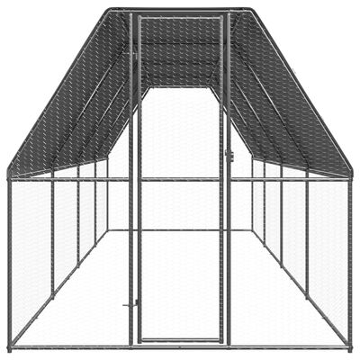 vidaXL Venkovní klec pro kuřata 2x8x2 m pozinkovaná ocel