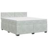 vidaXL Postel boxspring s matrac&iacute; Světle &scaron;ed&aacute; 140 x 200 cm Samet