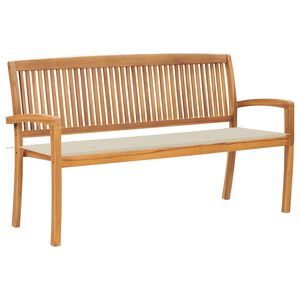 vidaXL Stohovateln&aacute; zahradn&iacute; lavice s podu&scaron;kou 159 cm masivn&iacute; teak