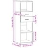 vidaXL Skř&iacute;ň highboard betonově &scaron;ed&aacute; 40x42,5x124 cm kompozitn&iacute; dřevo
