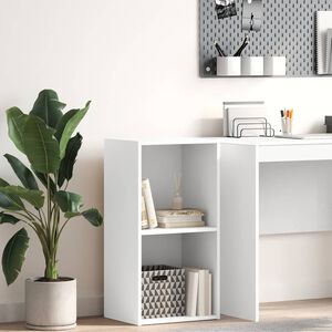 vidaXL Knihovna b&iacute;l&aacute; 40x30x76,5 cm kompozitn&iacute; dřevo