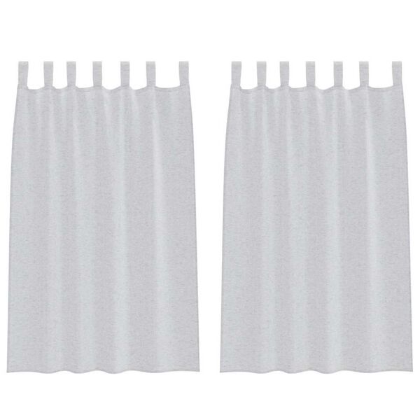 vidaXL Voile Z&aacute;clona 2 pcs Světle &scaron;ed&aacute; 175 x 140 cm Polyester