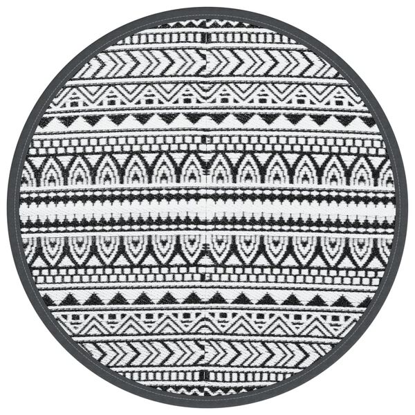 vidaXL Venkovn&iacute; koberec ARAKIL čern&yacute; &Oslash; 200 cm PP