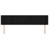 vidaXL Čelo postele typu u&scaron;&aacute;k čern&eacute; 163x16x78/88 cm samet