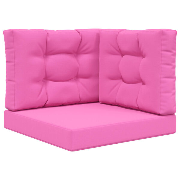 vidaXL Venkovn&iacute; pol&scaron;t&aacute;ř na pohovku 3 pcs Růžov&aacute; Polyester
