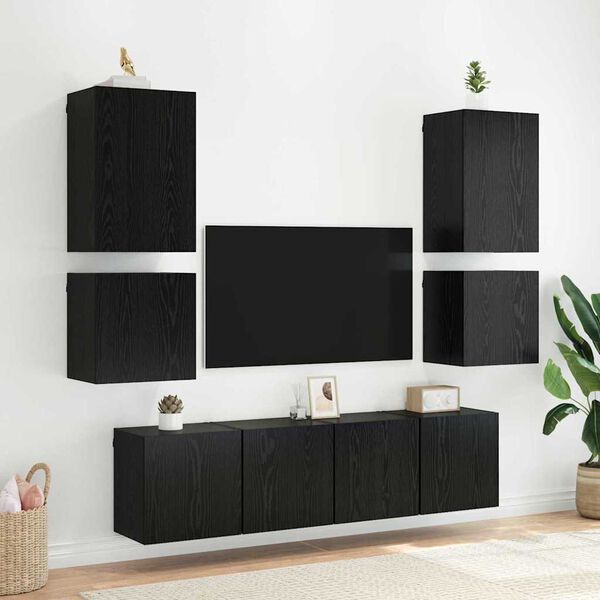 vidaXL TV wall cabinet Čern&yacute; dub 40,5x30x40cm kompozitn&iacute; dřevo