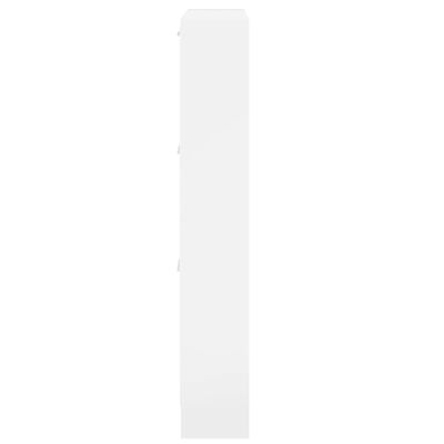 vidaXL Botník bílý s vysokým leskem 59x17x108 cm kompozitní dřevo